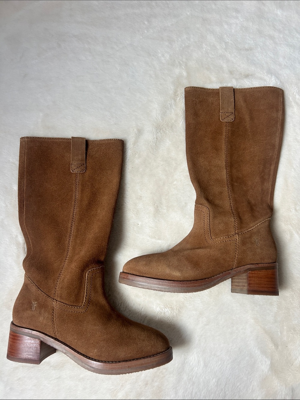 Frye & Co Camryn Pull On Suede Boots Brown